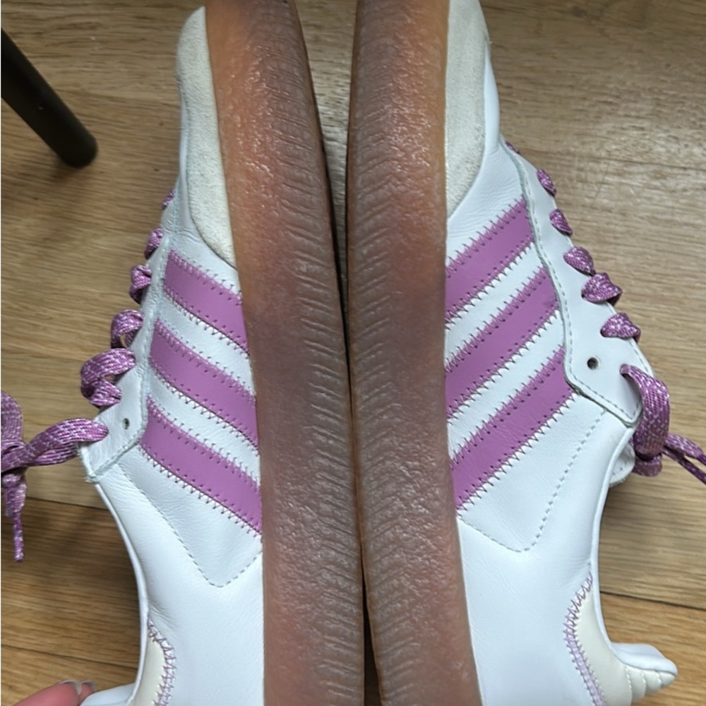 Adidas Women’s Samba Sneakers in White and Purple- Size 8 - Picture 3 of 10